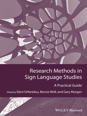cover image of Research Methods in Sign Language Studies